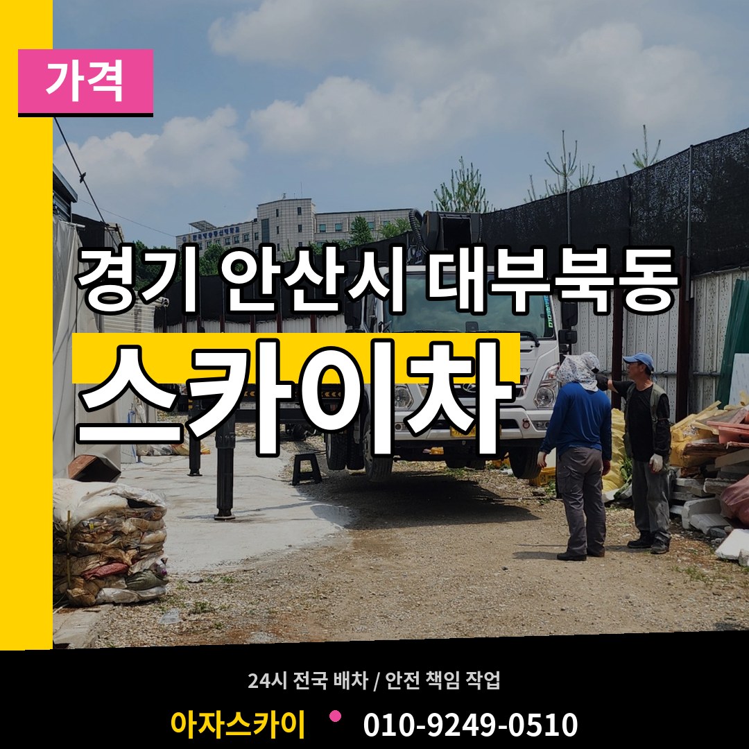경기 안산시 대부북동 스카이차 가격 작업 현장