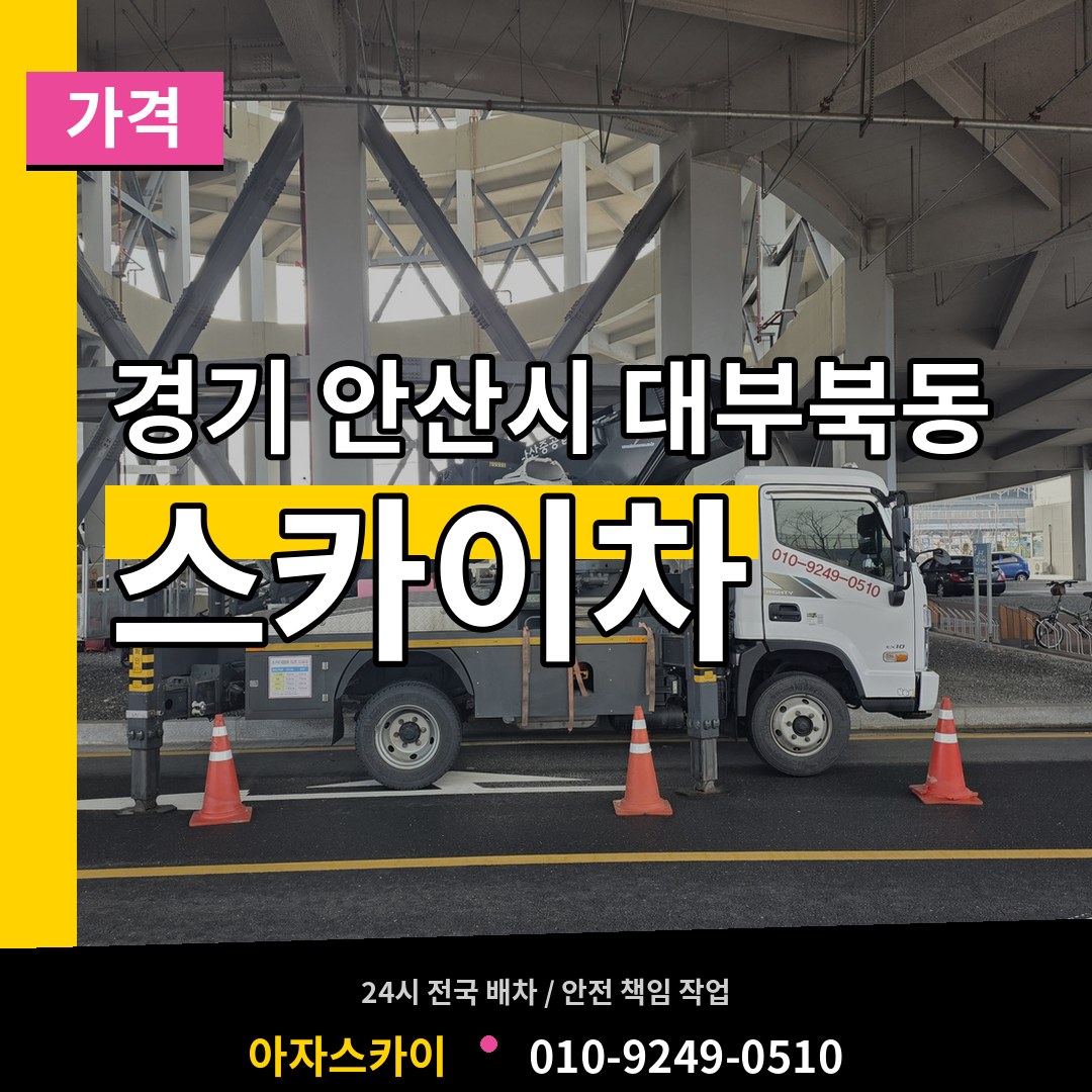 경기 안산시 대부북동 스카이차 가격 작업 현장