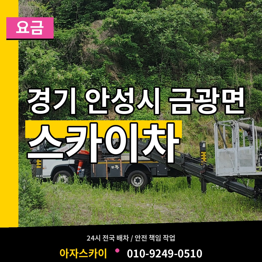 경기 안성시 금광면 스카이차 요금 작업 현장