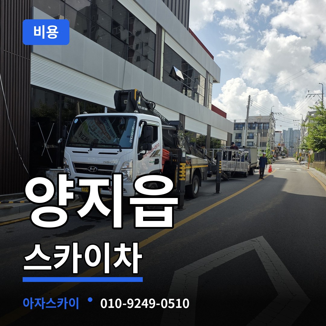경기 용인시 양지읍 스카이차 비용 작업 현장