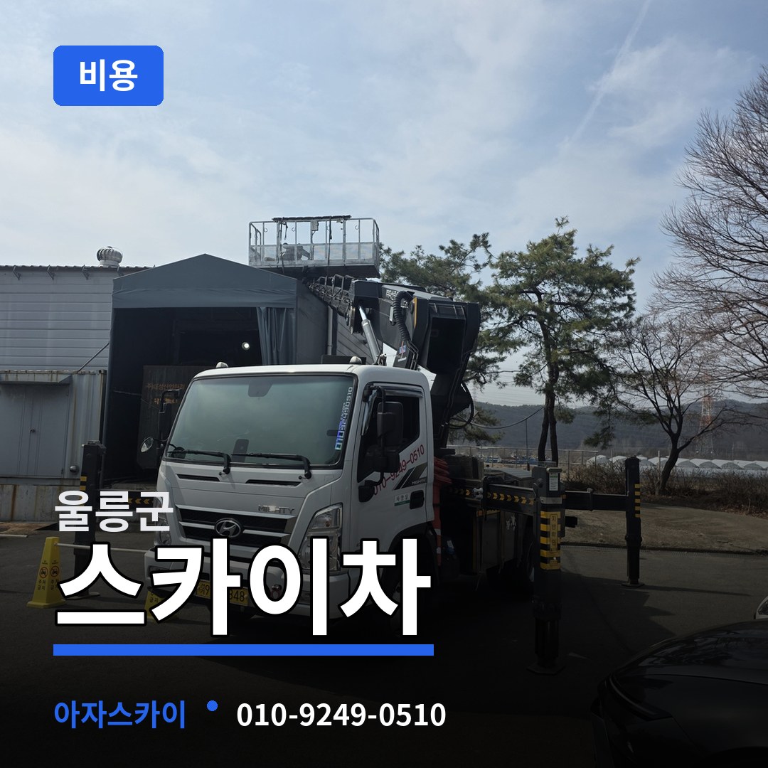 경북 울릉군 스카이차 비용 작업 현장