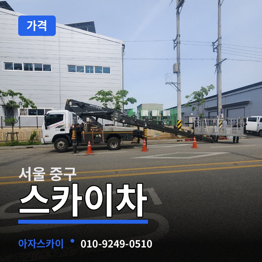 서울 중구 스카이차 가격 작업 현장