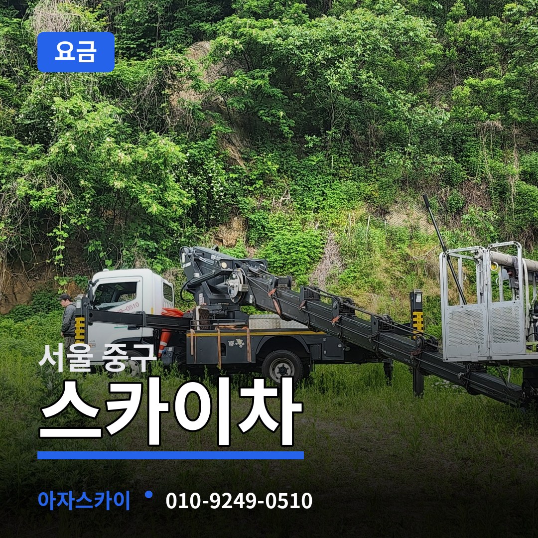 서울 중구 스카이차 요금 작업 현장
