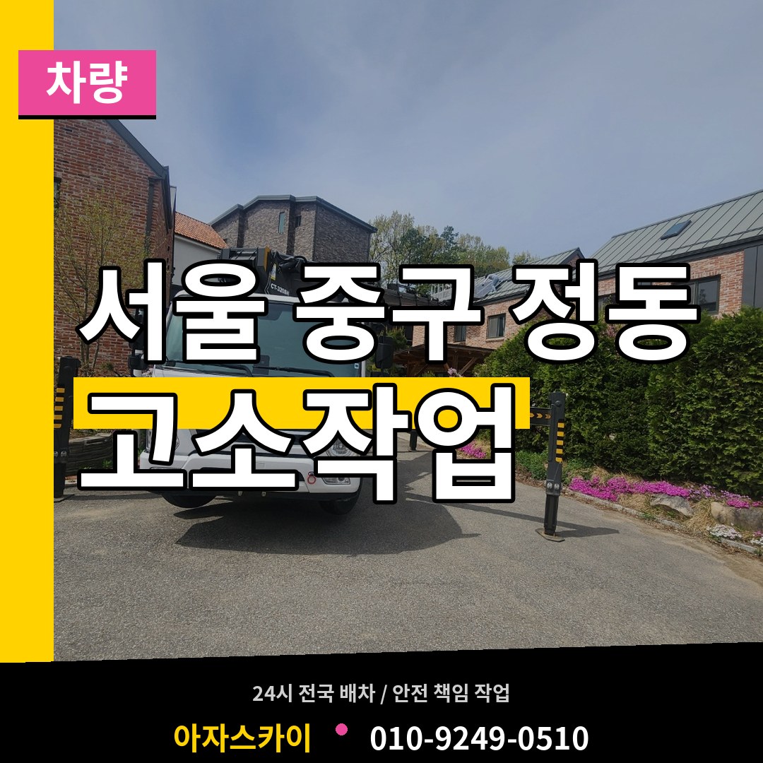서울 중구 정동 고소작업차량 작업 현장