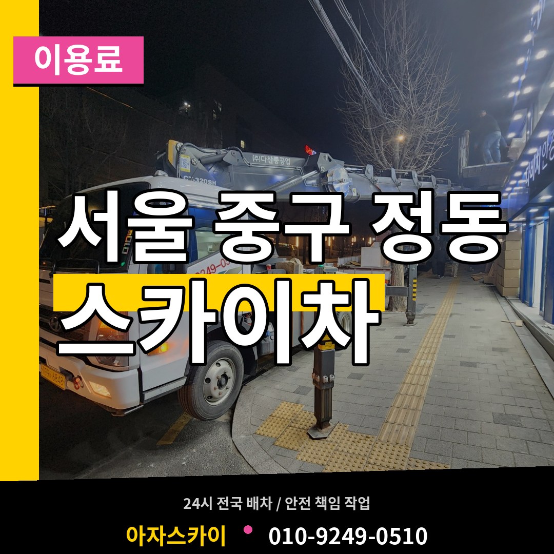 서울 중구 정동 스카이차 이용료 작업 현장