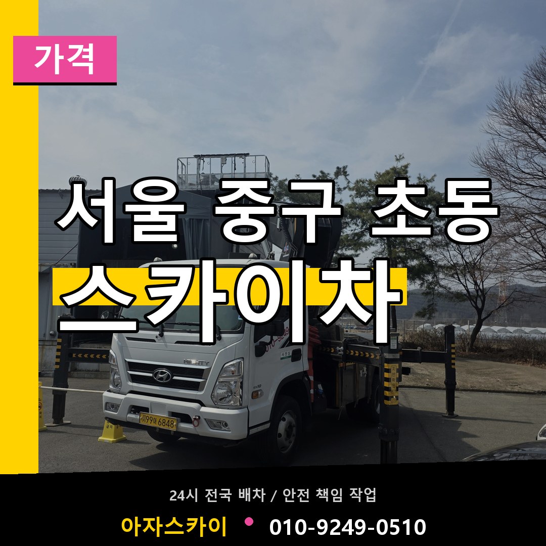 서울 중구 초동 스카이차 가격 작업 현장