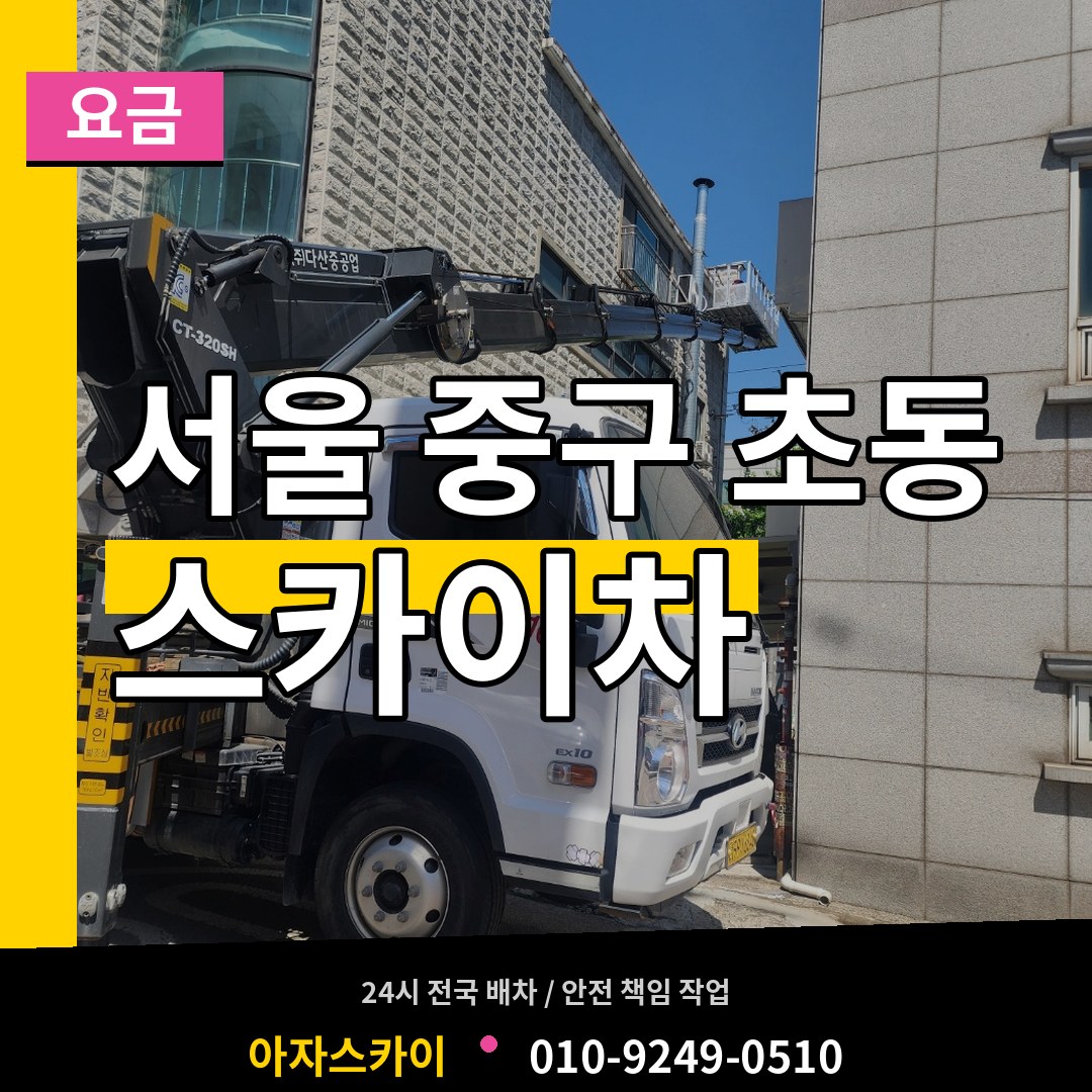 서울 중구 초동 스카이차 요금 작업 현장
