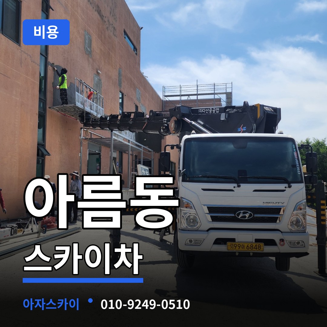 세종 세종시 아름동 스카이차 비용 작업 현장