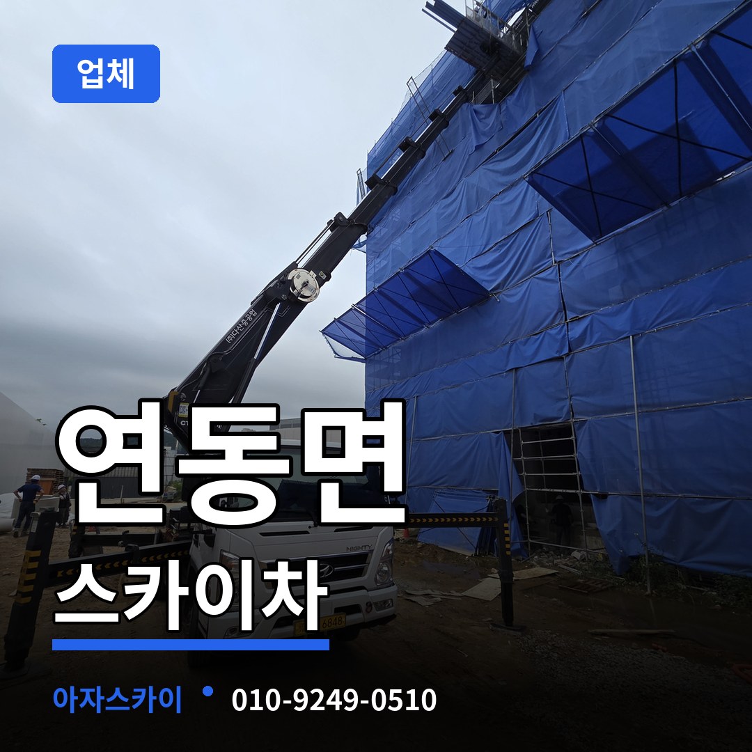 세종 세종시 연동면 스카이차 업체 작업 현장