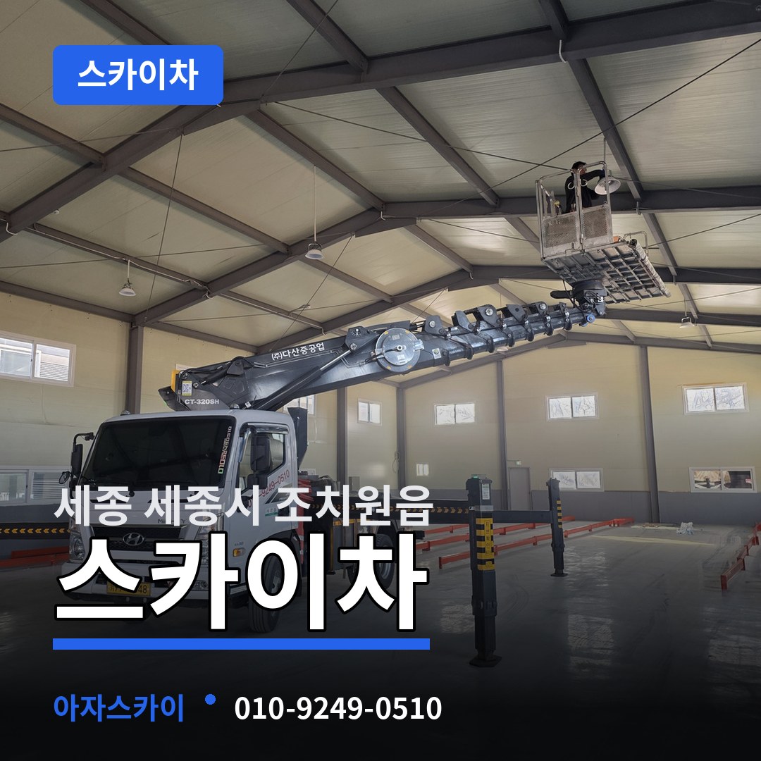 세종 세종시 조치원읍 스카이차 작업 현장