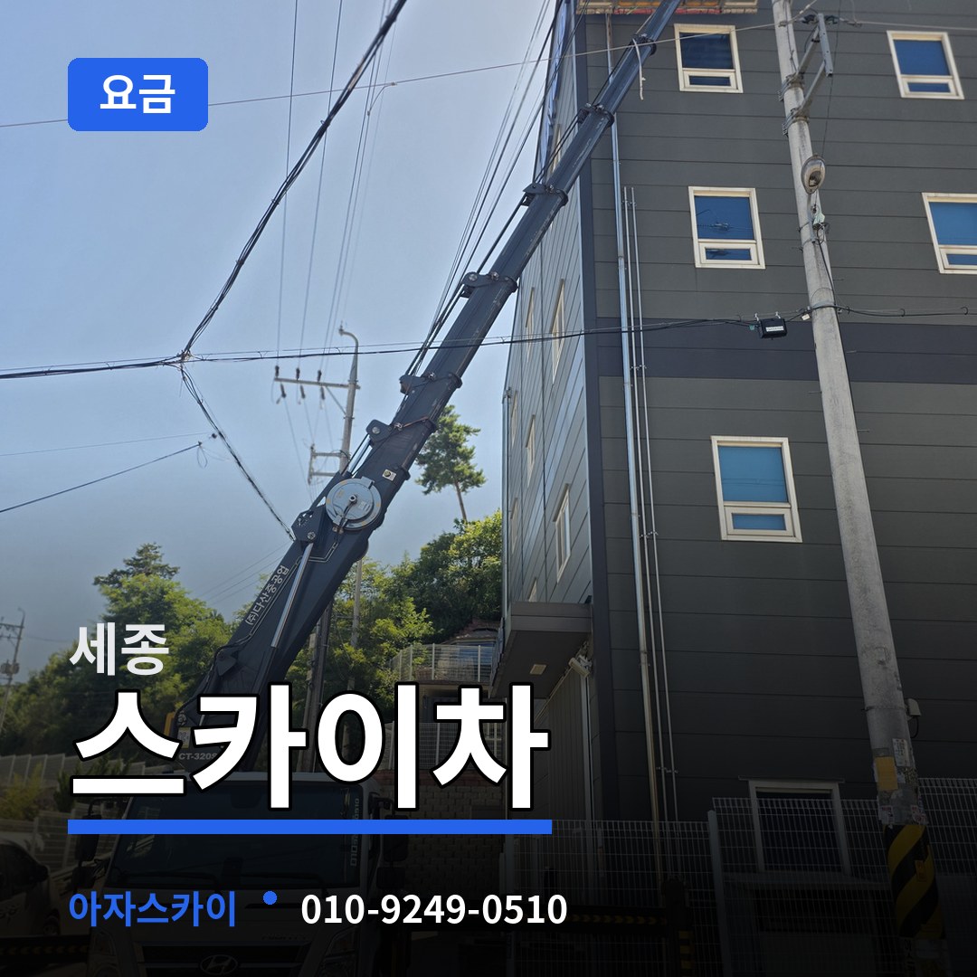 세종 스카이차 요금 작업 현장