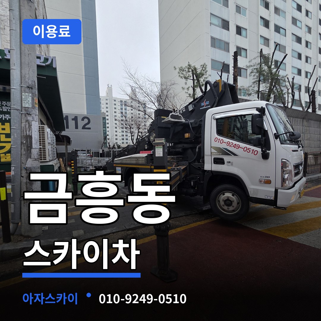 충남 공주시 금흥동 스카이차 이용료 작업 현장