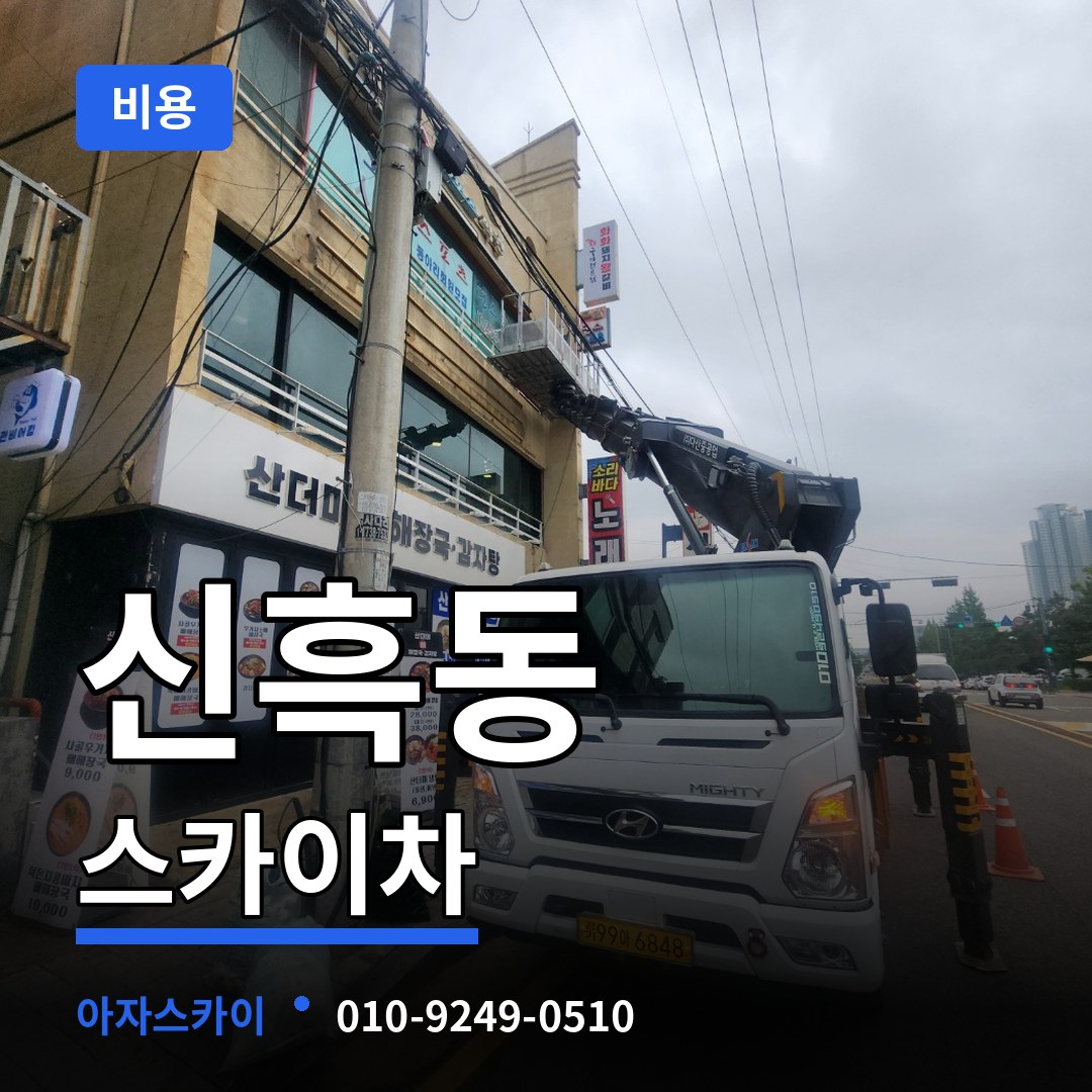 충남 보령시 신흑동 스카이차 비용 작업 현장