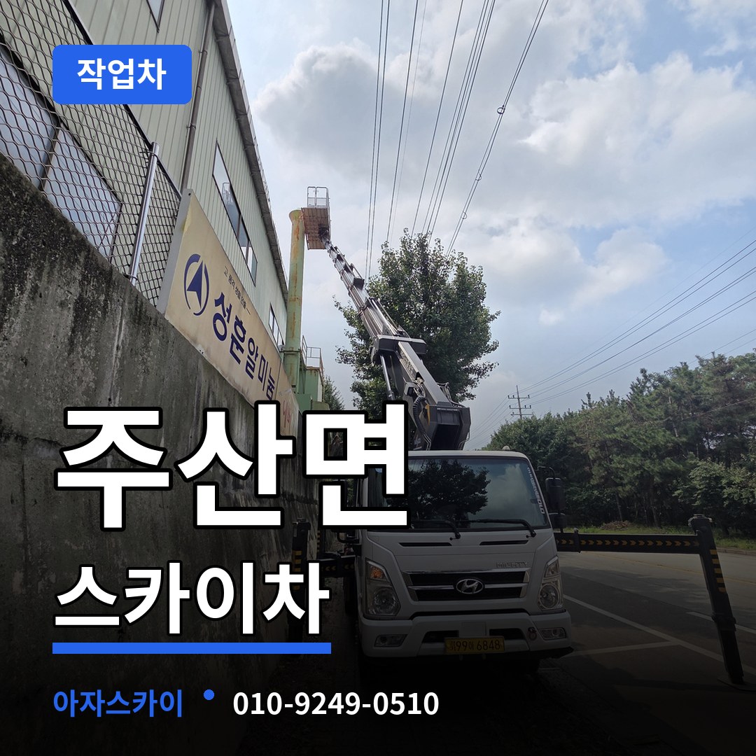 충남 보령시 주산면 스카이 작업차 작업 현장