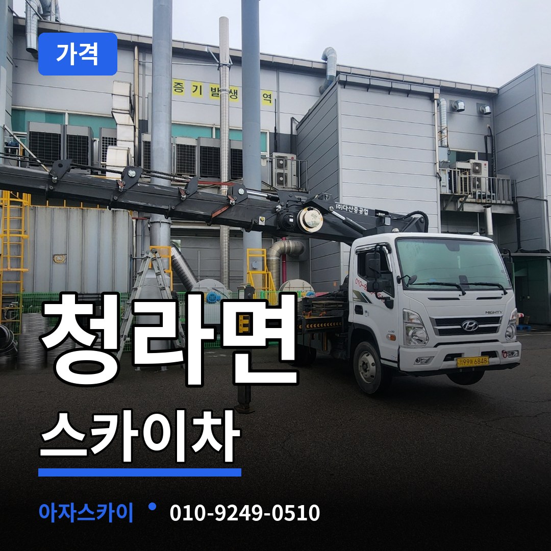 충남 보령시 청라면 스카이차 가격 작업 현장