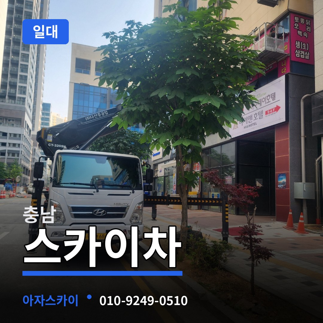 충남 스카이차 일대 작업 현장
