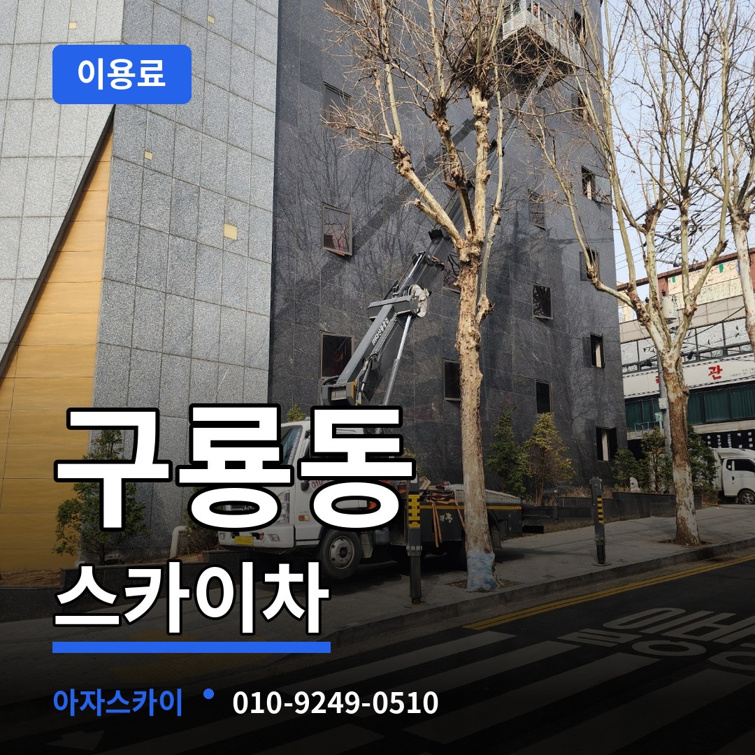 충남 천안시 구룡동 스카이차 이용료 작업 현장