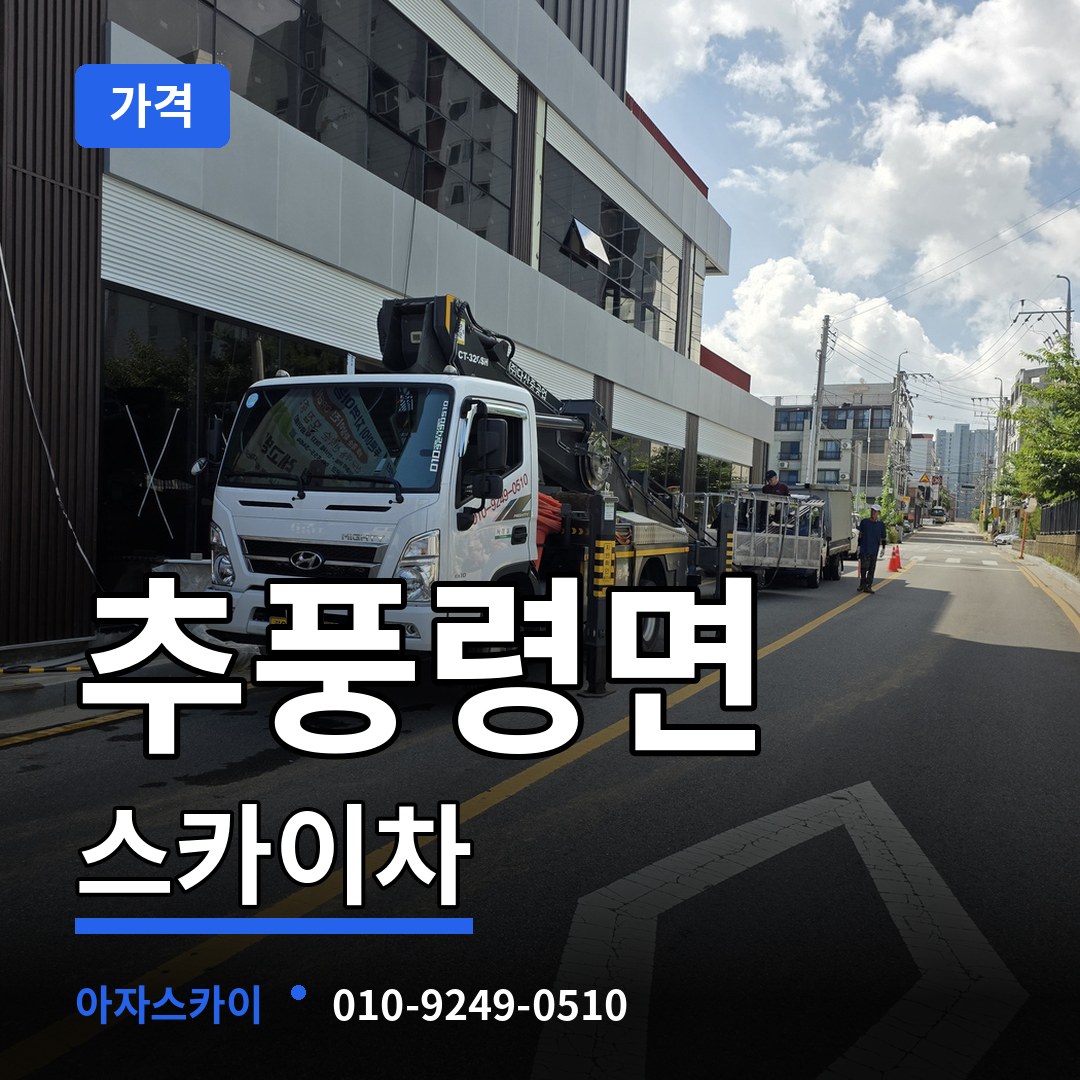 충북 영동군 추풍령면 스카이차 가격 작업 현장