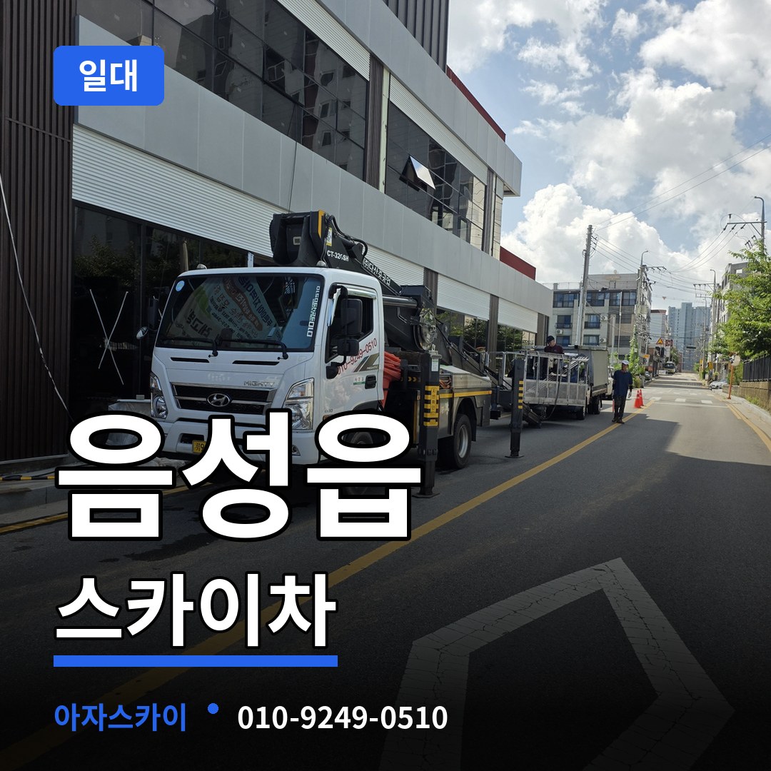 충북 음성군 음성읍 스카이차 일대 작업 현장