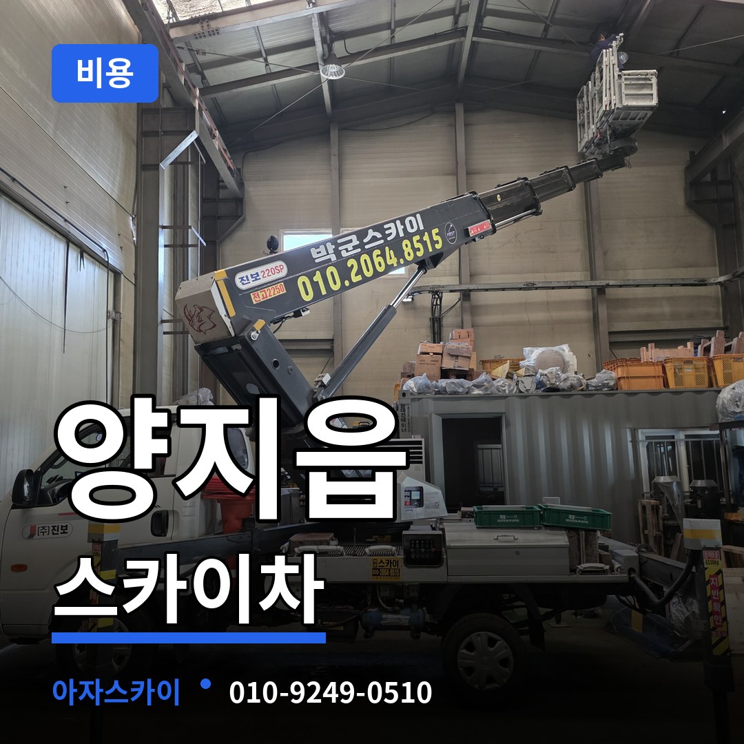 경기 용인시 양지읍 스카이차 비용 장비 안내