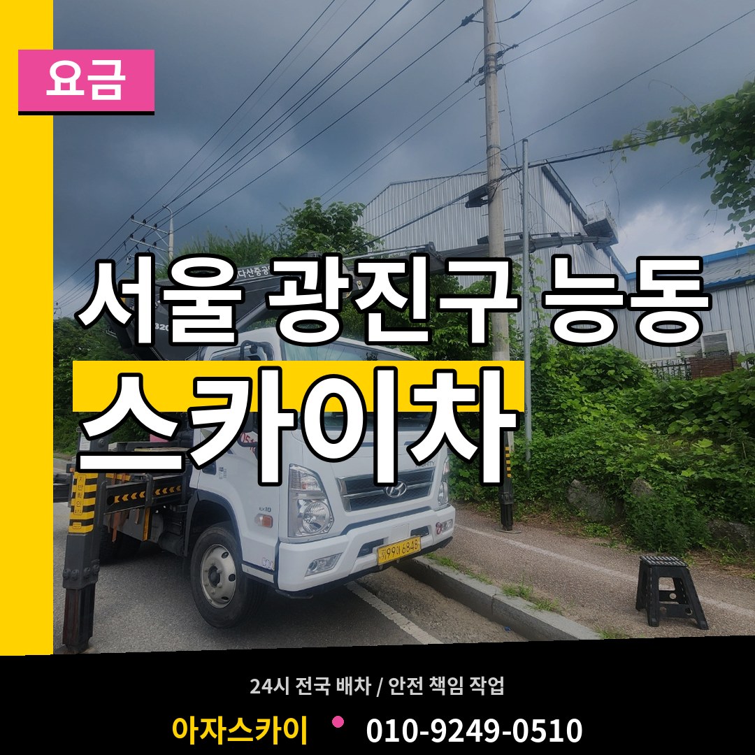 서울 광진구 능동 스카이차 요금 장비 안내