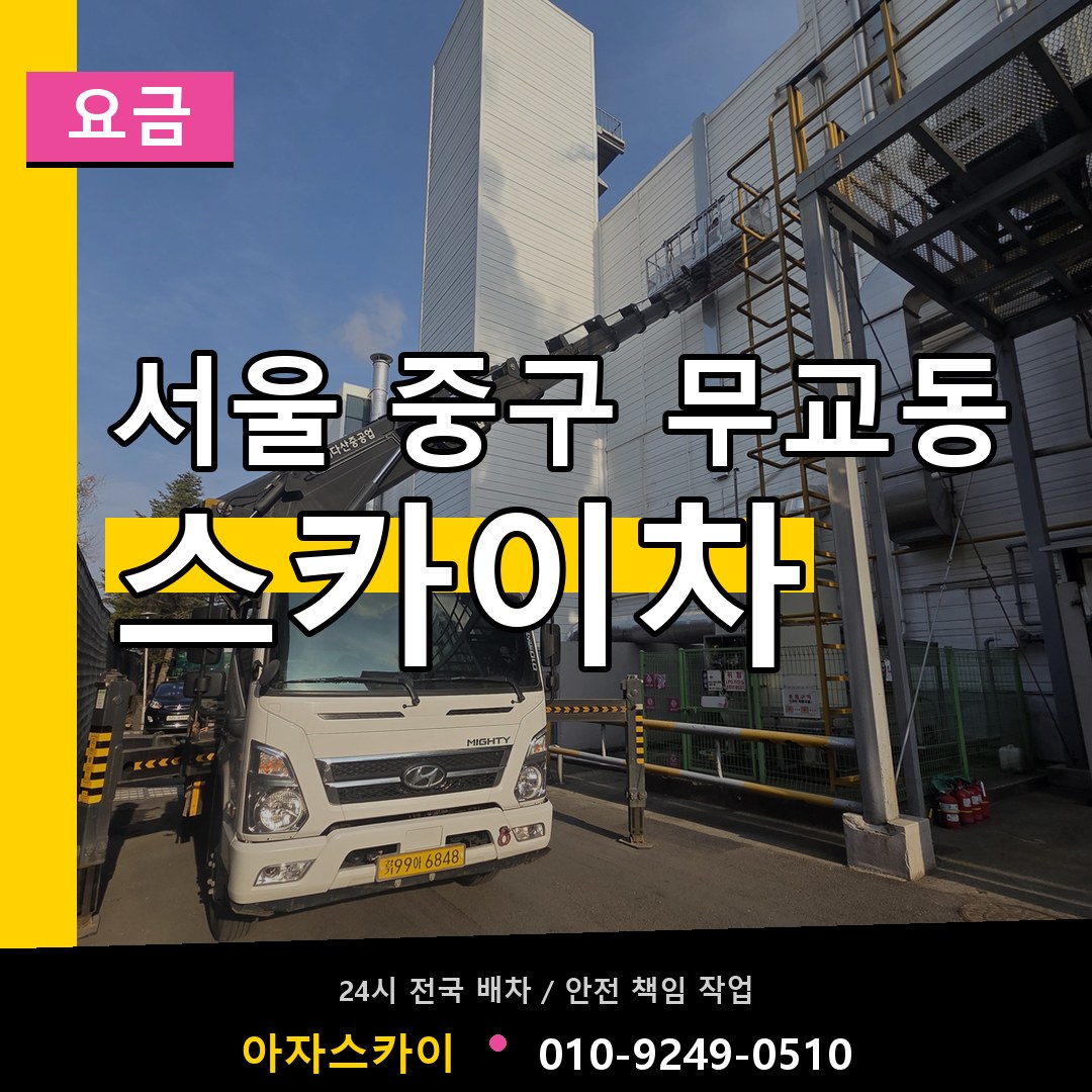 서울 중구 무교동 스카이차 요금 장비 안내