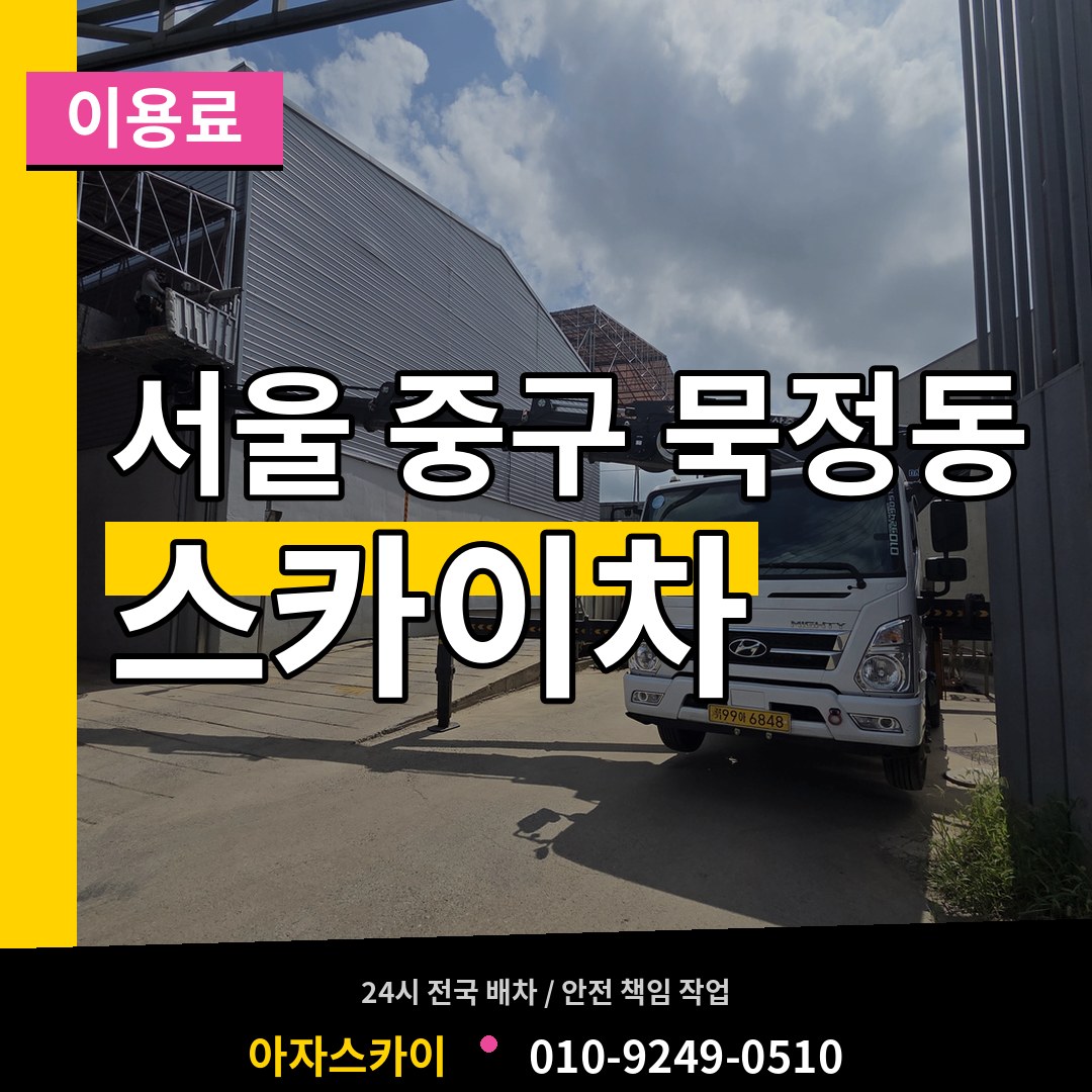 서울 중구 묵정동 스카이차 이용료 장비 안내