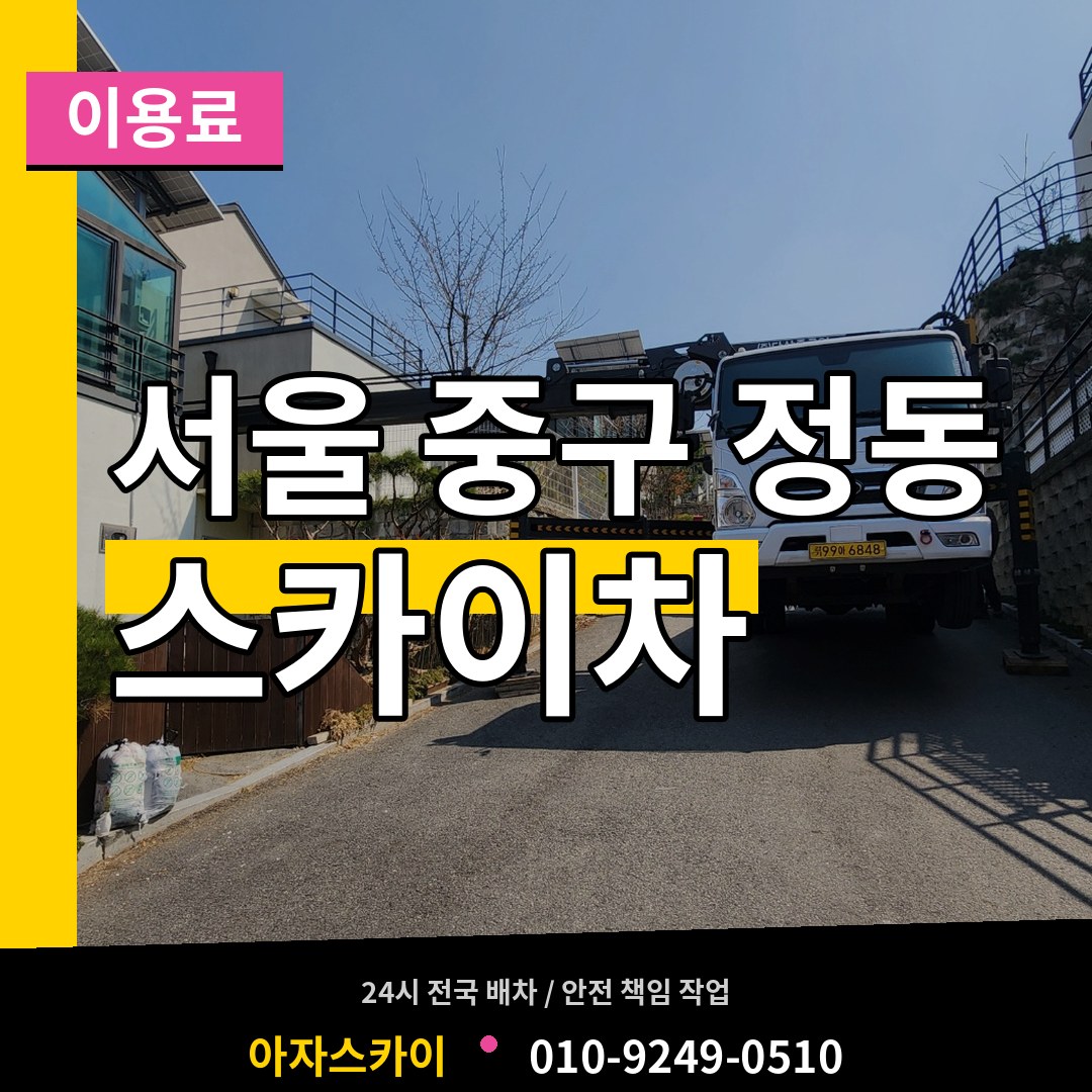 서울 중구 정동 스카이차 이용료 장비 안내