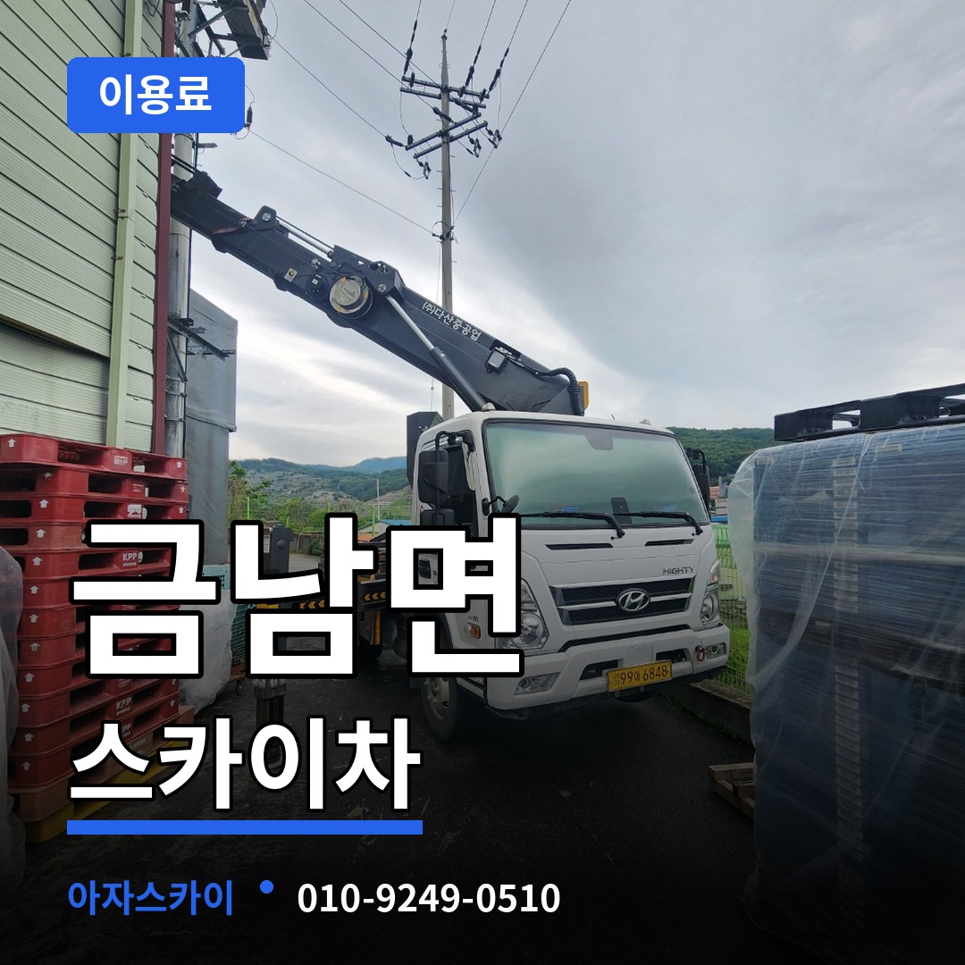 세종 세종시 금남면 스카이차 이용료 장비 안내