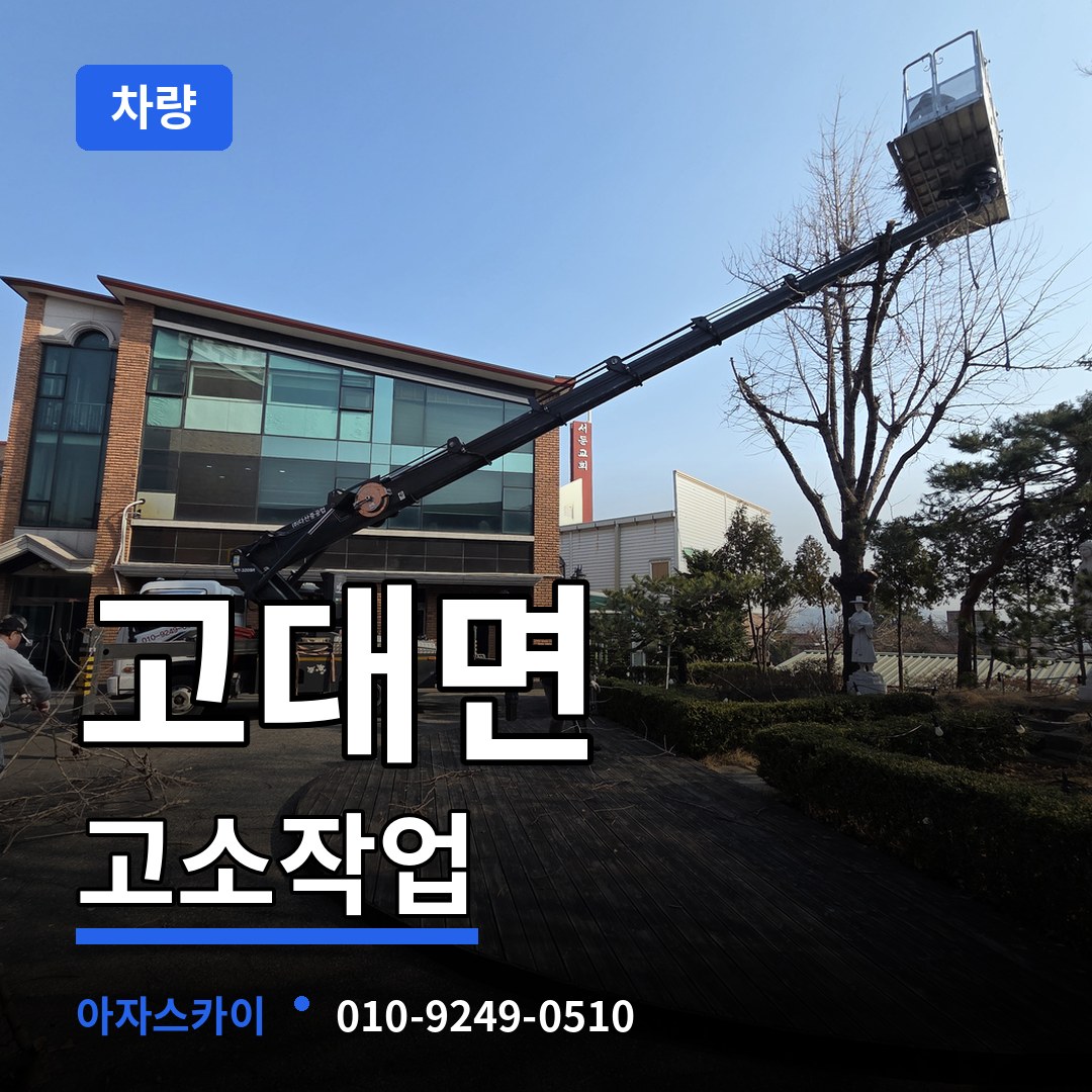 충남 당진시 고대면 고소작업차량 장비 안내