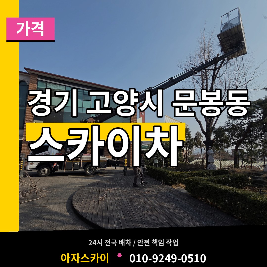 경기 고양시 문봉동 스카이차 가격 시공 사례