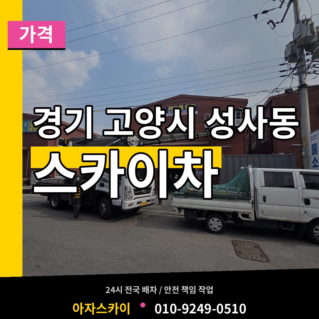 경기 고양시 성사동 스카이차 가격 시공 사례