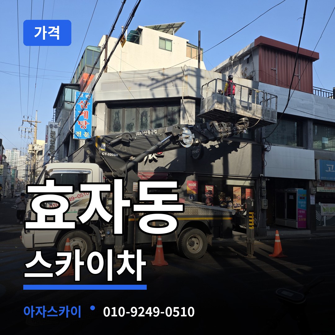 경기 고양시 효자동 스카이차 가격 시공 사례