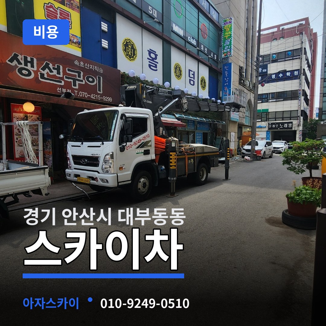 경기 안산시 대부동동 스카이차 비용 시공 사례