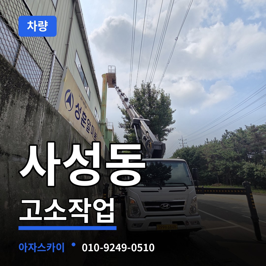 대전 동구 사성동 고소작업차량 시공 사례