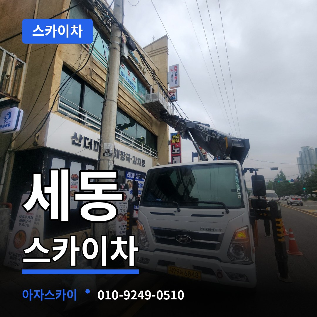 대전 유성구 세동 스카이차 시공 사례
