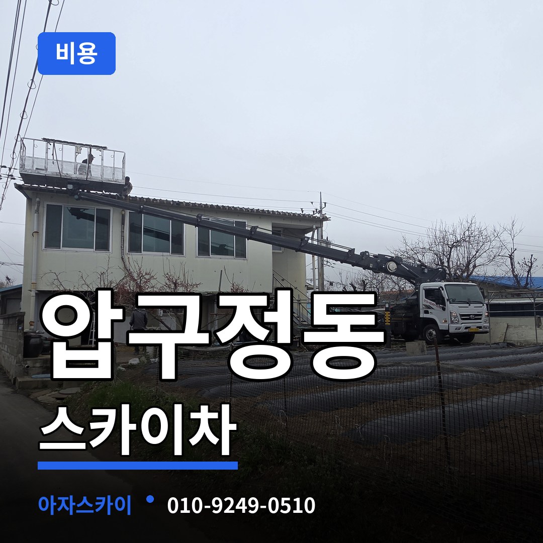 서울 강남구 압구정동 스카이차 비용 시공 사례