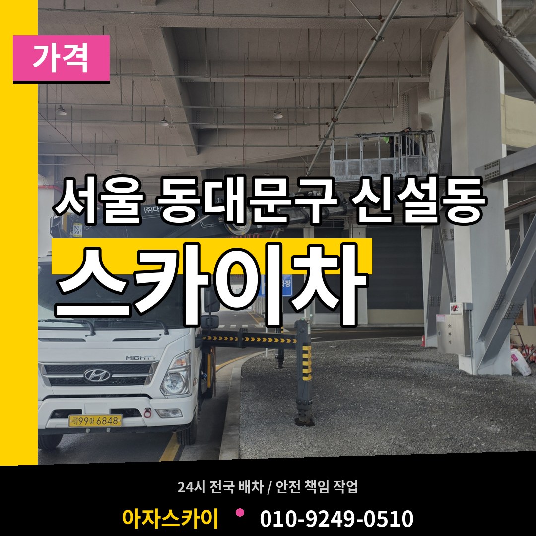 서울 동대문구 신설동 스카이차 가격 시공 사례