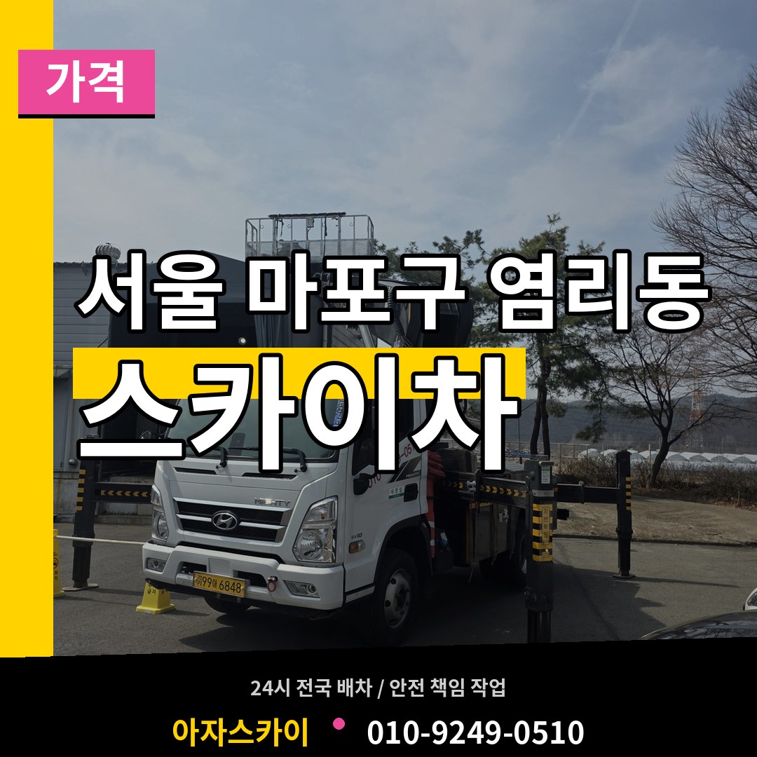 서울 마포구 염리동 스카이차 가격 시공 사례
