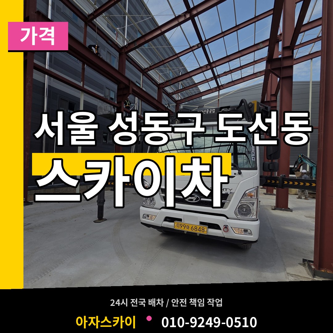 서울 성동구 도선동 스카이차 가격 시공 사례