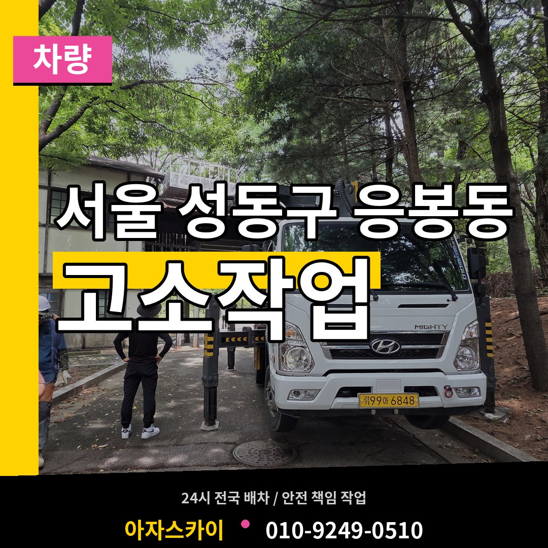 서울 성동구 응봉동 고소작업차량 시공 사례