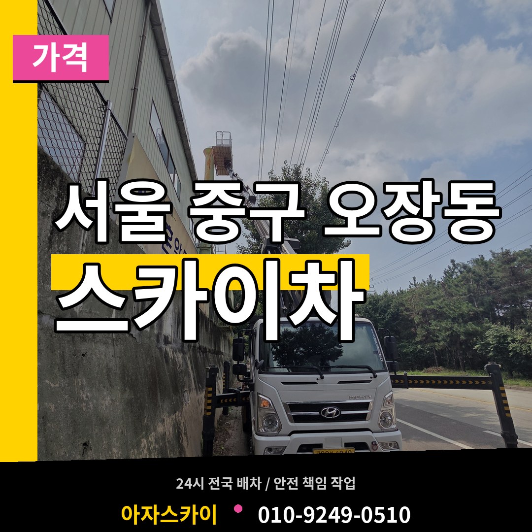 서울 중구 오장동 스카이차 가격 시공 사례
