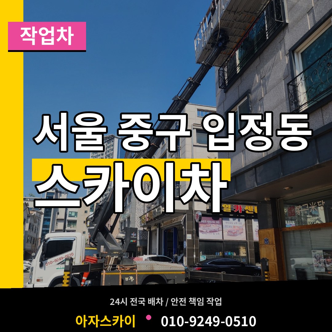 서울 중구 입정동 스카이 작업차 시공 사례
