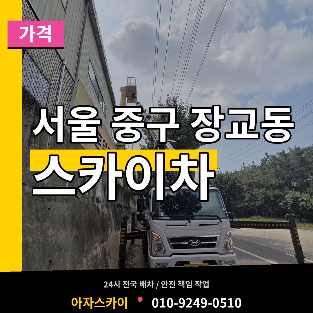 서울 중구 장교동 스카이차 가격 시공 사례