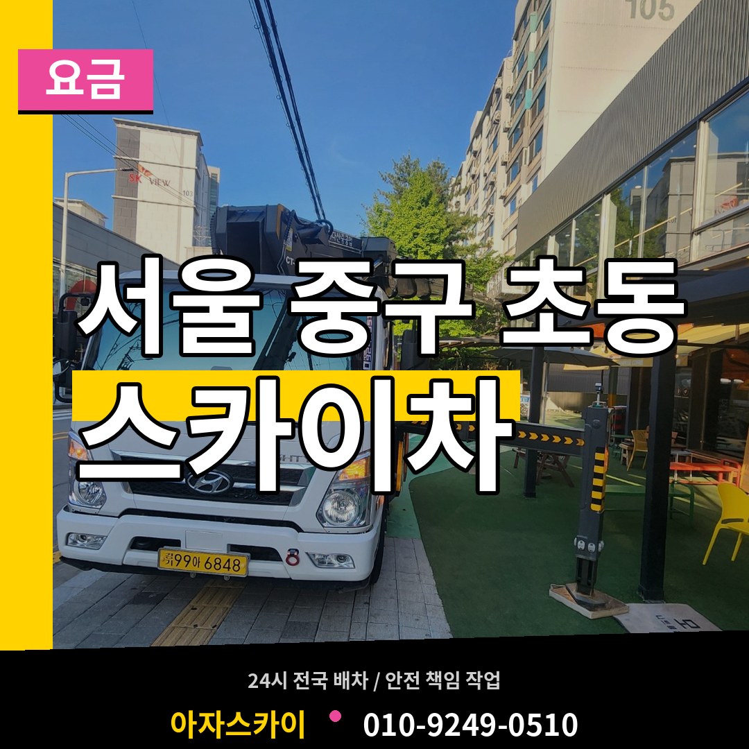 서울 중구 초동 스카이차 요금 시공 사례