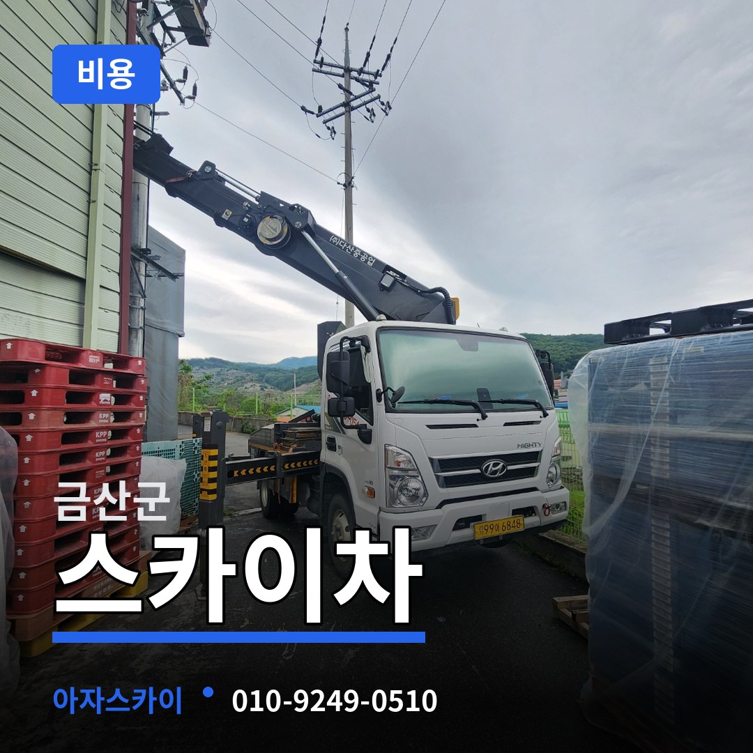 충남 금산군 스카이차 비용 시공 사례