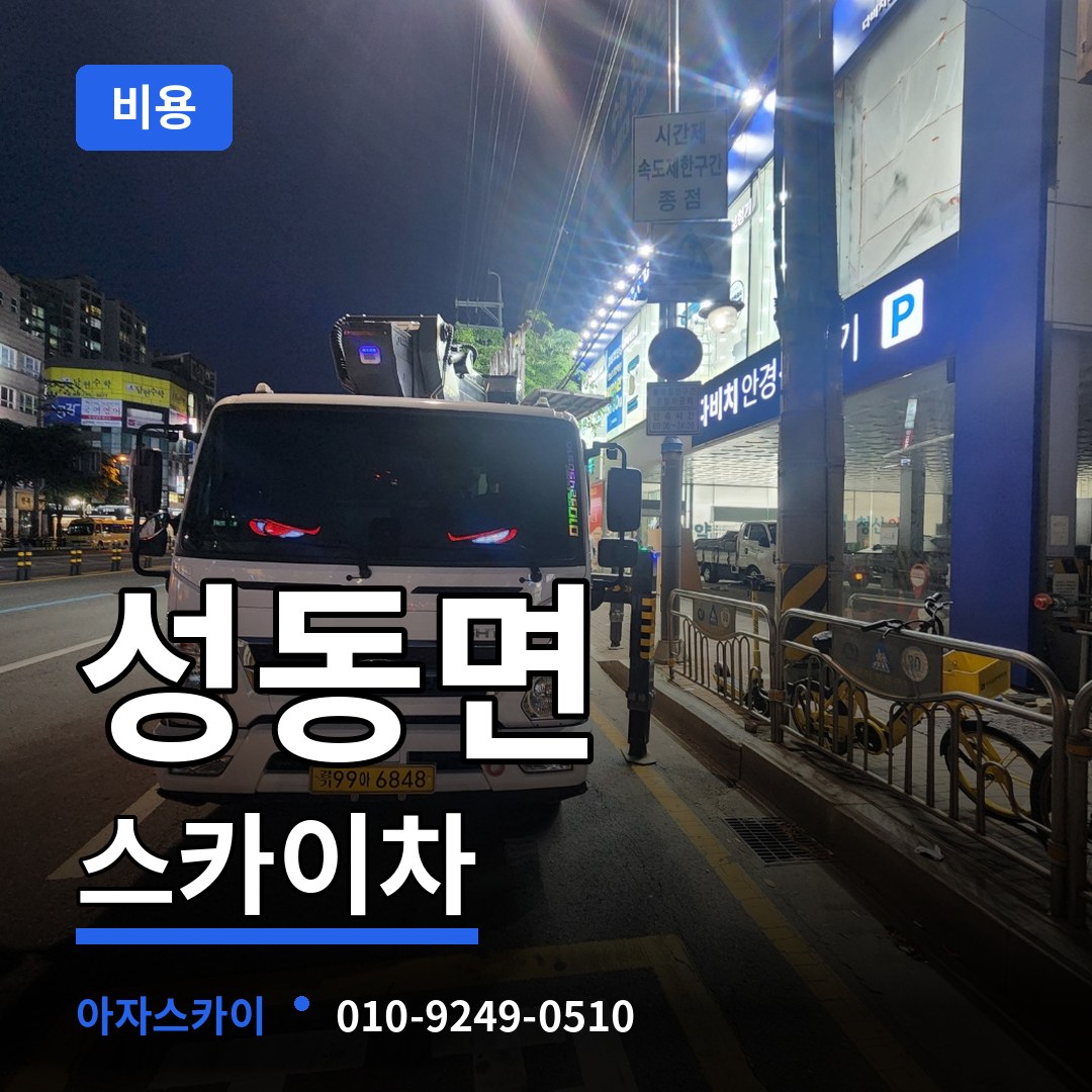 충남 논산시 성동면 스카이차 비용 시공 사례