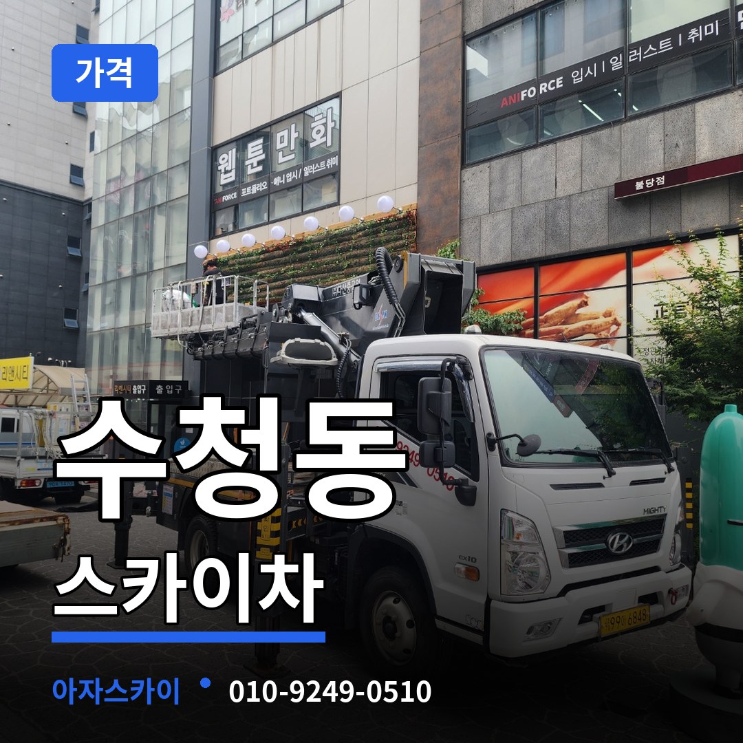 충남 당진시 수청동 스카이차 가격 시공 사례