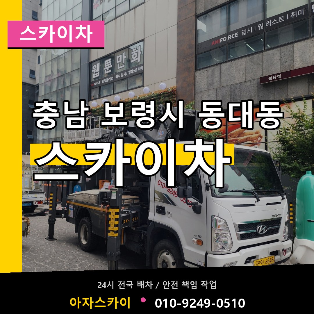 충남 보령시 동대동 스카이차 시공 사례