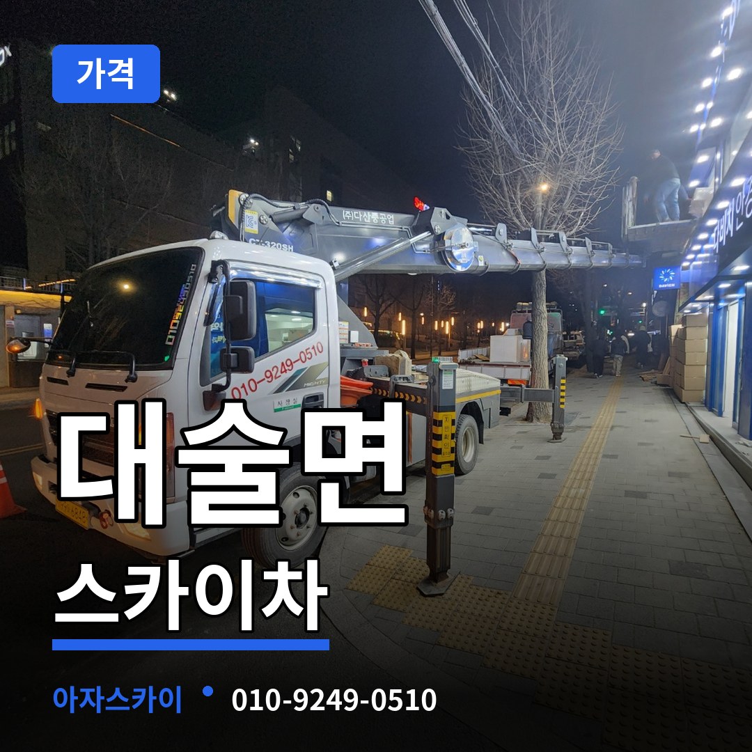 충남 예산군 대술면 스카이차 가격 시공 사례